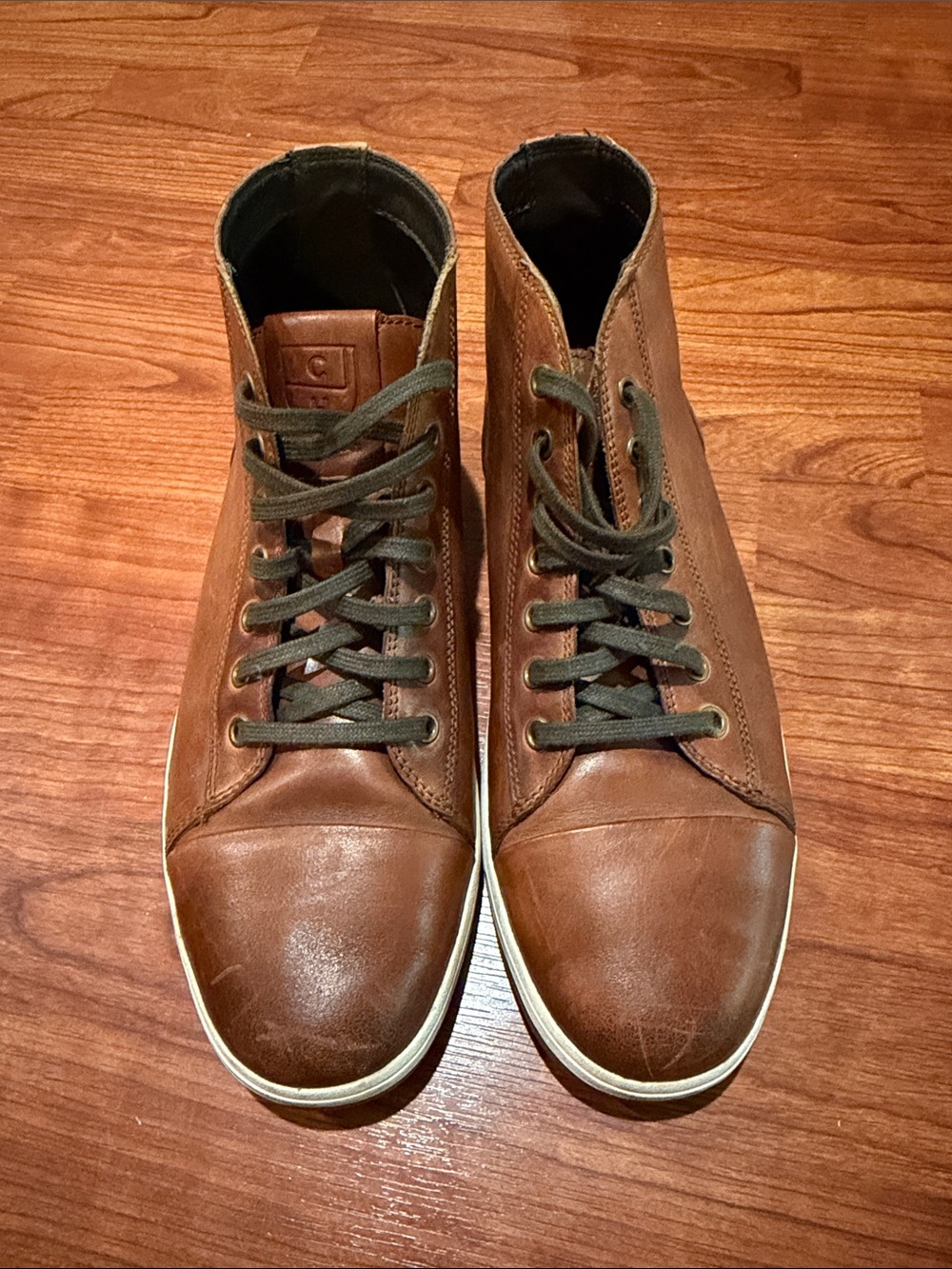 Cole Haan GrandZero Men's Brown Leather Lace-Up Casual Sneakers - size 9